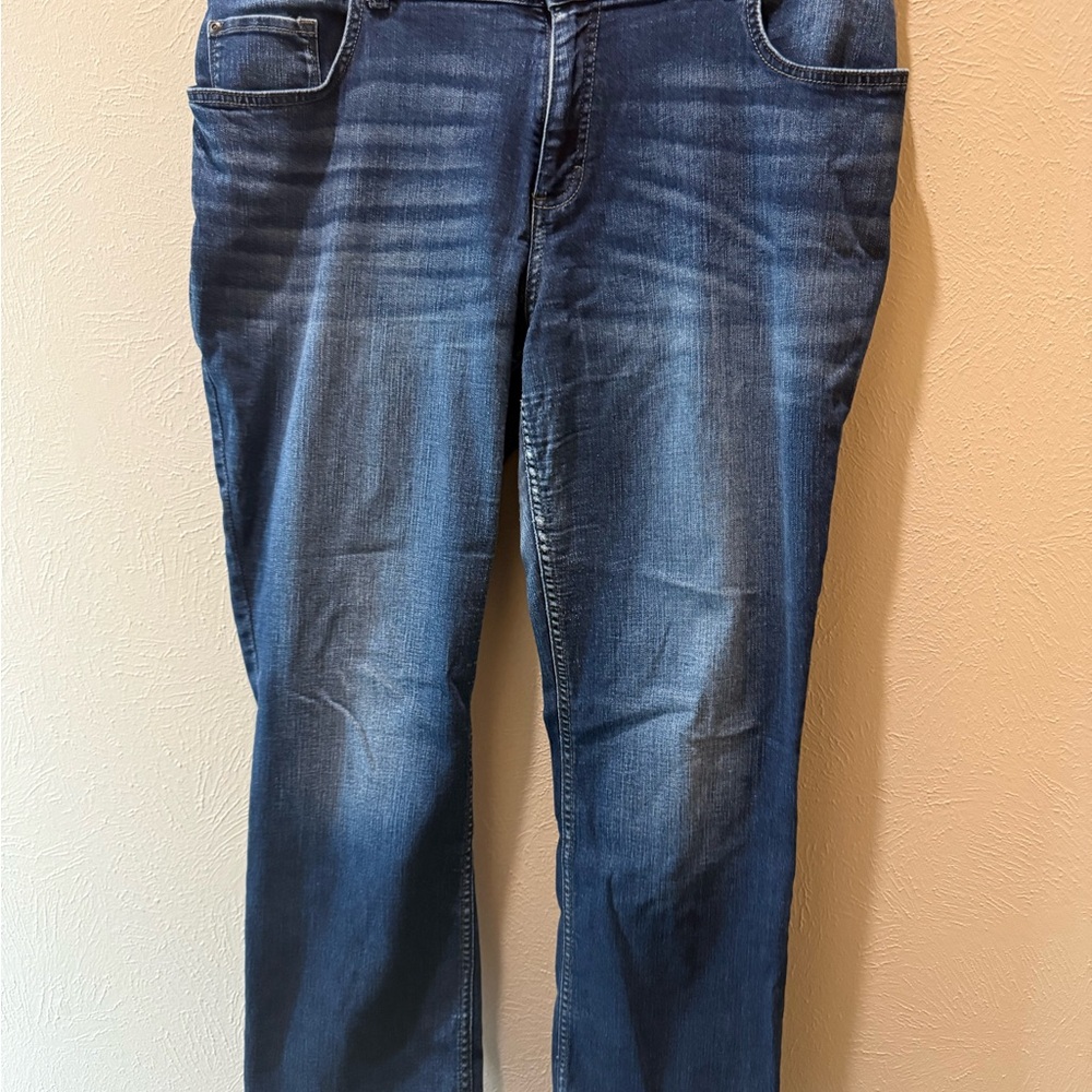 Lee Blue Relaxed Fit Jeans with Faded Wash 18W